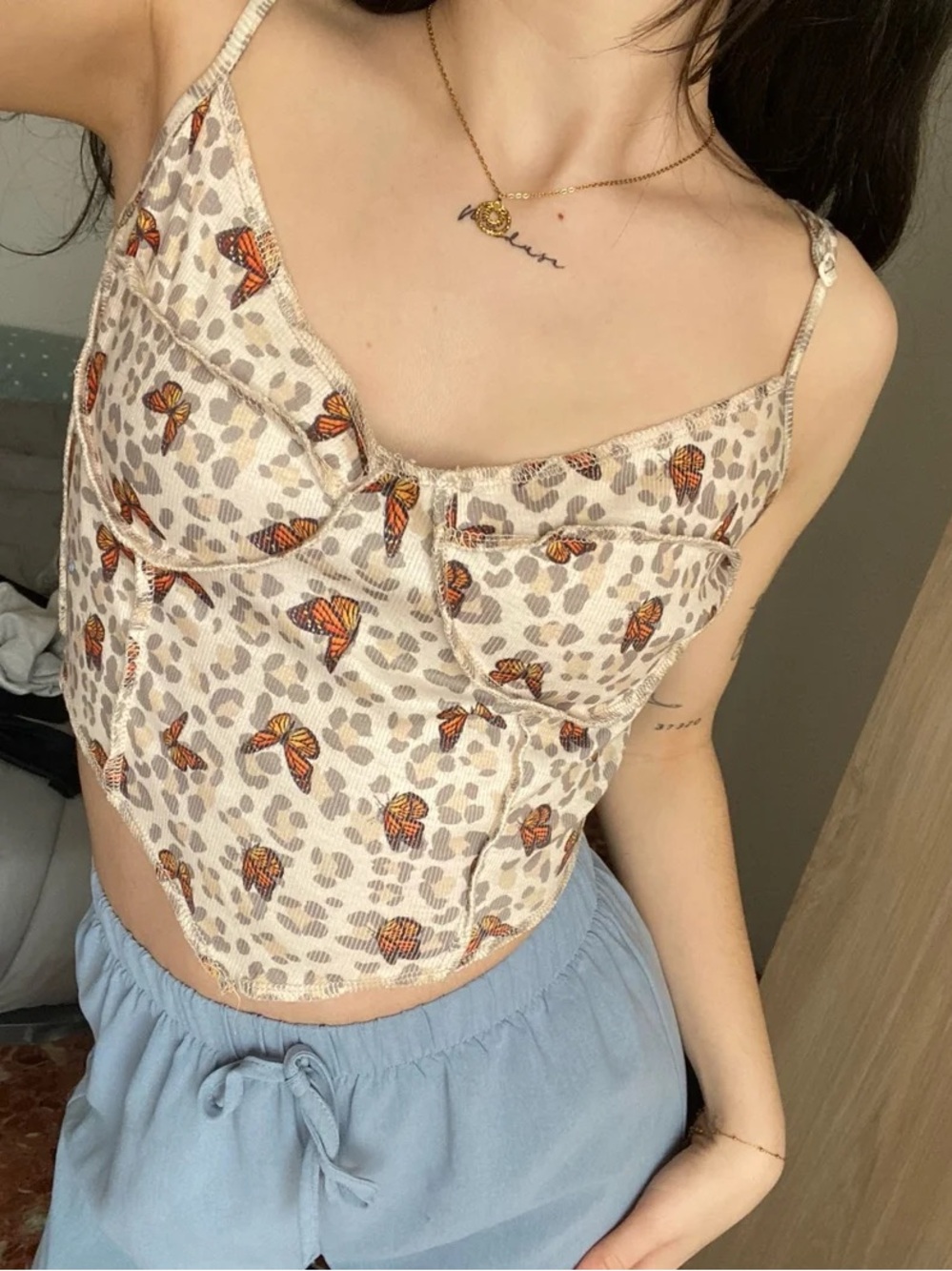 SHEIN Butterfly Corset Cami Top | Y2K Fairy Grunge Tank
